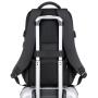 KBW725 Hot High-quality Nylon Backpack with USB Charging Port Headphone Hole Fashion Leather Film Backpack Custom Logo Black