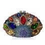 Diamond embellished luxury women's handbag party clutch bag handmade green evening bags rhinestone purses