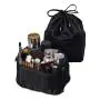 Black Drawstring Cosmetic Quick Pouch Makeup Bag Travel Cosmetic Bag Large Capacity