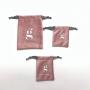 Custom Logo Printed Soft Velvet Fabric Jewelry Pouch Small  Packaging Drawstring Velvet Jewellery Bag