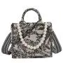 New niche embroidered cotton linen handbag with large capacity canvas shoulder bag