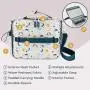 Double Insulated Water-Resistant Fabric Interior & Exterior Zippered Pockets Children Kids Lunch Bag Box