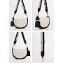 Classic Luxury Pu Leather Ladies Saddle Bags Elegant Designer Purse Veagn Canvas Crossbody Bags Custom Logo Womens Shoulder Bags