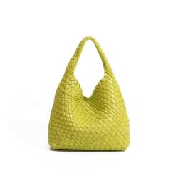 New Women'S Braided Bucket Advanced Soft Leather Women'S Single Shoulder Underarm Large Capacity Handbag