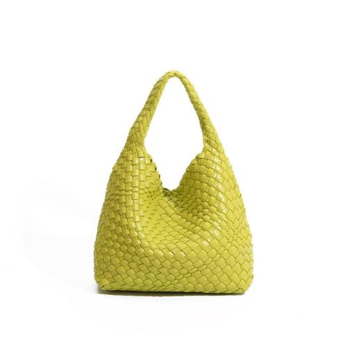 New Women'S Braided Bucket Advanced Soft Leather Women'S Single Shoulder Underarm Large Capacity Handbag