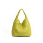 New Women'S Braided Bucket Advanced Soft Leather Women'S Single Shoulder Underarm Large Capacity Handbag