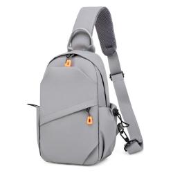ZF091 New Chest Bag Men Fashion Casual Shoulder Messenger Bag Waterproof Oxford Backpack USB Interface