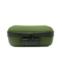 Green carbon herbs smelly proof stash box bag for accessories with combination lock waterproof zipper  no smell EVA case