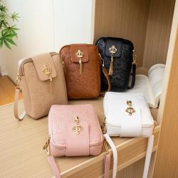 Fashion Tassel Women's Messenger Bag 2024 Solid Pu Leather Single Shoulder Crossbody Bag Zipper Small Purse Phone Bags for Women