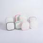 Keymay Stock Multi Colors Waterproof Cotton Zipper Pouch Blank Makeup Bag with Multi Colors Piping Cheap Small Makeup Pouch