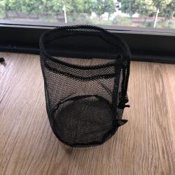 Recyclable Custom Logo Round Bottom Black Mesh Drawstring Packaging Bag Promotional Mesh Gift Packaging Pouch