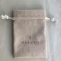 Custom Logo Recyclable Cotton Jewellery Drawstring Pouch Jewellery Packaging Bag Cotton Drawstring Bag