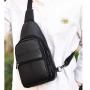 ZWY187 Men Genuine Leather Business Chest Bag Daily Casual Travel Crossbody Bag Lightweight Waterproof New Cell Phone Chest Bag
