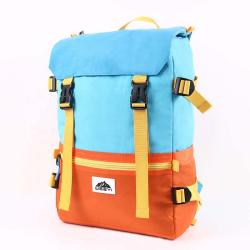 CHANGRONG Custom color block design rpet polyester casual sports backpacks
