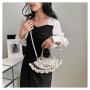 New style acrylic pearl handbag bag shell ladies evening bag chains crossbody bag handbag for women