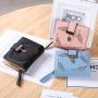 New Korean style short wallet ladies zipper buckle skeleton leaves small wallet purse money clip card bag factory wholesale