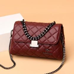 Factory Wholesale Women Messenger Bags Good Quality Soft PU Leather Chain Strap Shoulder Crossbody Bags for Women