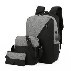 Luxury USB Charging Rucksack Multifunctional Waterproof Bags For Male Travel Backpack Casual Backpack Set For Men