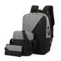 Luxury USB Charging Rucksack Multifunctional Waterproof Bags For Male Travel Backpack Casual Backpack Set For Men