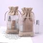 Eco-Friendly Burlap Drawstring Gift Bag Custom Logo Printed Organza Pouch For Wedding Party Favor
