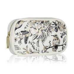 Factory wholesale leather makeup bag zipper cosmetic bag print logo women cosmetic bag