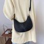 HR348 New Fashion Dumpling Shape Ladies Bag Simple and Trendy One Shoulder Crossbody Bag PU Leather New Moon Underarm Bag