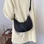 HR348 New Fashion Dumpling Shape Ladies Bag Simple and Trendy One Shoulder Crossbody Bag PU Leather New Moon Underarm Bag