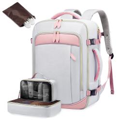 LOVEVOOK Large Capacity 40L Carry On Backpack with 3 Packing Cubes 17 Inch Laptop Travel Backpack Airline Approved Luggage Bags