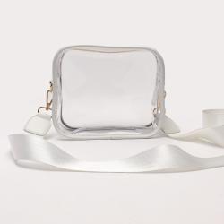 Keymay No MOQ 9 Colors Multi Colors Crossbody Purse Bag Approved for Women Girls Transparent Handbag Shoulder Clear Stadium Bags