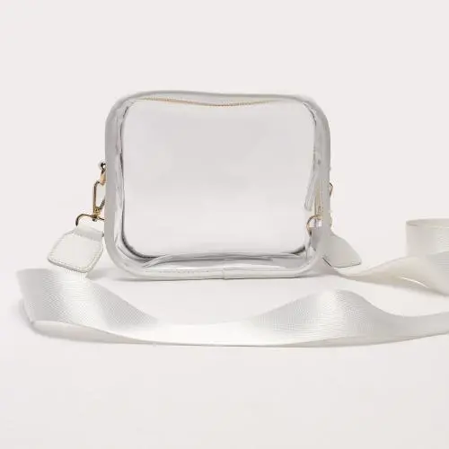 Keymay No MOQ 9 Colors Multi Colors Crossbody Purse Bag Approved for Women Girls Transparent Handbag Shoulder Clear Stadium Bags