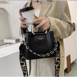 New Fashionable Woman Bag Custom Soft PU Leather Tote Square Cross Body Bag  Hand Carry Commuting Bucket Bag