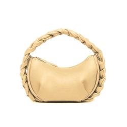 2024 Simple Designer Women's Shoulder Crossbody Bag Vegan Leather Ladies Sling Bags With Woven Handle