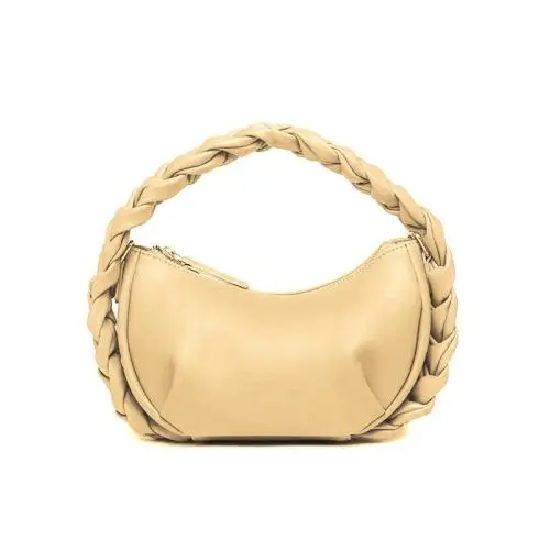 2024 Simple Designer Women's Shoulder Crossbody Bag Vegan Leather Ladies Sling Bags With Woven Handle