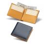 Luxury classic compact men's bifold slim design genuine leather wallet billfold front pocket wallet