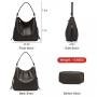 REALER 3pcs Custom Casual Retro PU Leather Crossbody Ladies Hands Bags Hobo Shoulder Bags Women Handbags and Purses