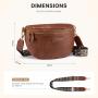 LOVEVOOK fashion fanny packs with Boho Style Strap for women crossbody purse custom logo waterproof pu leather waist bag