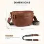 LOVEVOOK fashion fanny packs with Boho Style Strap for women crossbody purse custom logo waterproof pu leather waist bag