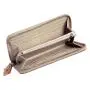 Fashion women hand purse luxury crocodile embossed pattern pu leather rfid blocking wallet purse bag for travel