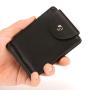 CUIKCA PU Leather Men Mini Wallets Slim Metal Money Clip For Men New Fashion Hasp Purse Business ID & Credit Card Holders