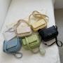 2024 solid color fashion casual women Pu new shoulder bag senior brand women's crossbody bag