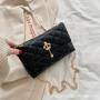 Korean style embroidery shoulder bag for women 2024 new pu leather women's crossbody bags fashion simple small square bag