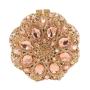 sac tendance 2024 Factory Wholesale Luxury Crystal Clutch Bags Purse Metal Chains Round Rhinestone Evening Bags For Woman