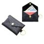 customised id card holder id clutch pocket credit card wallet envelope shape leather key chain card holder