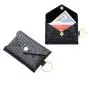 customised id card holder id clutch pocket credit card wallet envelope shape leather key chain card holder