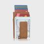 Aluminum Alloy Card Holder Rfid Leather Wallet Magnetic Money Clip Leather Aluminum metal wallets