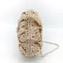 Women Gold Rose Flower Hollow Out Crystal Evening Metal Clutches Small Minaudiere Handbag Purse Wedding Box Clutch Bag