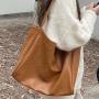 Trendy Autumn Shoulder Tote bags women big brown handbags ladies Luxury Casual Totes shoulder purse designer leather bags