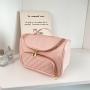 Wholesale custom logo cosmetic bag women travel multi-purpose pu leather square makeup bag
