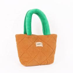 CHANGRONG Custom Soft Cute Stylish winter Corduroy Handbag for women