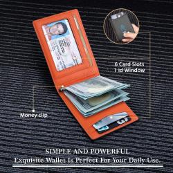 Wholesale High Quality Front Pocket Wallets RFID Blocking Bifold Credit Card Holder Mens Slim Money Clip Leather Wallets For Man
